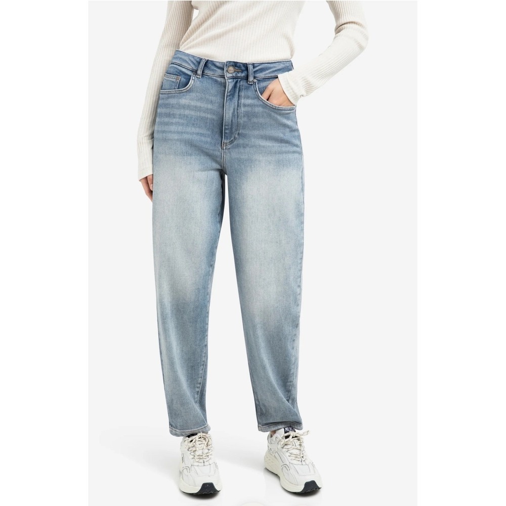 YAYA Denim Studio NL92 High Waist Jeans Lose Fit Light Wash Acid  Womens Classic